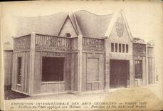 VINTAGE POSTCARD International exhibition of Decorative Arts Paris 1925 House of the applied art to the trades