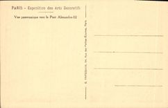 CPA Paris Exposition des Arts Decoratifs Vue panoramique sur le pont Alexandre III