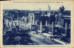 VINTAGE POSTCARD International exhibition of Decorative Arts Paris 1925 Carries honor