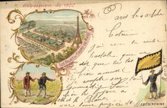 VINTAGE POSTCARD Fair of 1900 Paris Cochinchine palates of the Champ de Mars