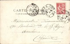 Transporte marítimo de París 1900 de la feria de mundo de la POSTAL de la VENDIMIA