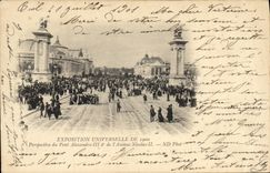 CPA Exposition Universelle de 1900 Perspective du pont alexandre III et de l'avenue Nicolas II