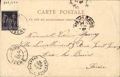 VINTAGE POSTCARD World Fair of 1900 View of the bridge Alexandre III and the avenue Nicolas II