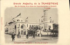 VINTAGE POSTCARD Fair Of 1900 Paris House of department stores of Samaritaine House of Algeria