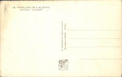 VINTAGE POSTCARD World Fair Paris 1937 House of Algeria