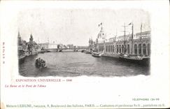 VINTAGE POSTCARD World Fair Sows It and the bridge of the alma Paris