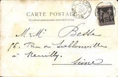 VINTAGE POSTCARD World Fair View on the Seine seen from of the bridge Alexandre