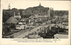 CPA Expostition Internationale des arts decoratifs Paris vue panoramique vers le pont alexandre III et le grand palais