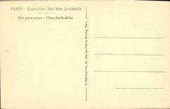 POSTAL París Expostition de la VENDIMIA del lugar decorativo de la opinión panorámica de los artes de los invalids