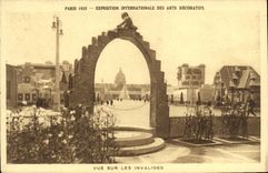 CPA Paris Exposition Internationale des arts decoratifs Vue sur les invalides