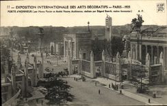 CPA Exposition Internationale des arts decoratifs Paris porte d'honneur