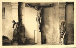 VINTAGE POSTCARD Museum of Unterlinden Colmar Christ in cross Colmar