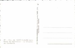 VINTAGE POSTCARD Surroundings of Saint Claude Route De Septmoncel the castle of gendarme