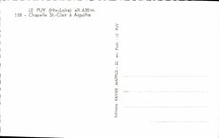 MODERN CARD Puy Chapelle Clear St has Aiguilhe