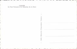 MODERN CARD Cahors the Valentre Bridge and the district of the station