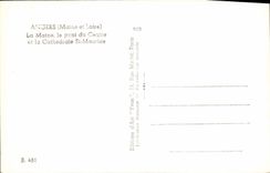 La POSTAL de la VENDIMIA encoleriza Maine el puente del centro y del St Mauricio de la catedral