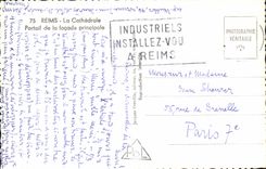 MODERN CARD Rheims the Cathedral gate of the principal frontage