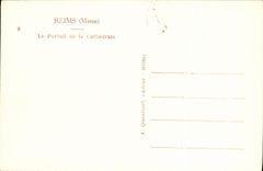 MODERN CARD Rheims the gate of the cathedral