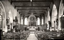 POSTAL MODERNA Belleme interior de la iglesia