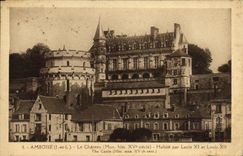 POSTAL Amboise de la VENDIMIA las vidas del castillo de Louis XI y de Louis XII