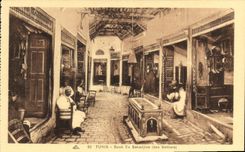 VINTAGE POSTCARD Tunis Souk Es Sekadjine of the Saddlers