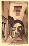 VINTAGE POSTCARD Tunis an old street
