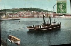 CPA Cette Le Port La Ville Bateaux