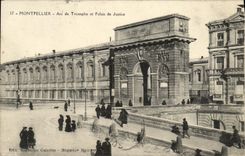 CPA Montpellier Arc De Triomphe Et Palais De Justice
