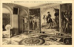 CPA Malmaison Le Salon De Billard Et Les Tapisseries des Gobelina Napoleon 1er