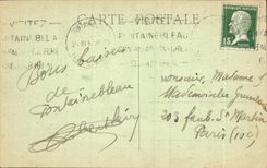 VINTAGE POSTCARD Drill De Fontainebleau the Entry Of Vulcan Rock of Avon