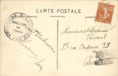 VINTAGE POSTCARD Drill De Fontainebleau the head of dog Falls of Apremont Road Marie Therese