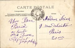 VINTAGE POSTCARD Drill of Fontainebleau Path of the cave of augas