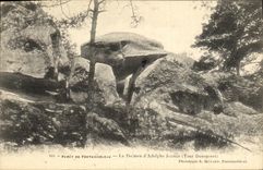 VINTAGE POSTCARD Drill of Fontainebleau the Dolmen Of Adolphe Joanne Denecourt Turn