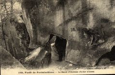 VINTAGE POSTCARD Drill of Fontainebleau the Manor of Aberman Rock of Avon