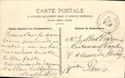 VINTAGE POSTCARD Drill De Fontainebleau Rock of the Denecourt tower