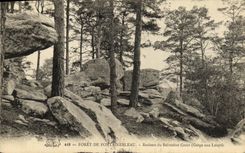 CPA Foret De Fontainebleau rochers Du Belvedere corot Gorge aux loups 
