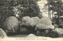 VINTAGE POSTCARD Drill De Fontainebleau Three Mausoleums