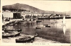 CPA Ajaccio Vue Generale Des Quais Bateaux