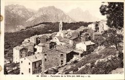 VINTAGE POSTCARD Evisa Panorama of the city