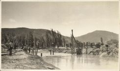 Photo Colombie Installation de poteaux telegraphiques Annees 1920 