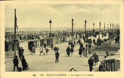 CPA Malo Les Bains La digue et la plage
