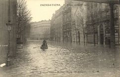 VINTAGE POSTCARD Floods Paris January 1910 Which occurred Ledru Rollin Suburb St Antoine