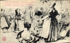 CPA Nos Bons Paysans fille unique Folklore 