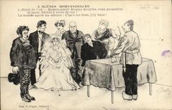 CPA Scenes Morvandelles Folklore mariage