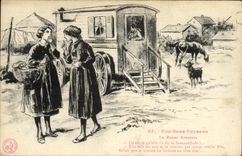 CPA Nos Bons paysans Le Bonne aventure Voyante Chevre 