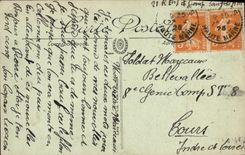 VINTAGE POSTCARD Langres Carries Angels