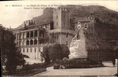 CPA Monaco Le Palais du Prince et la Statue de l'oceanographie