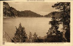 VINTAGE POSTCARD Massive Lake of Caritte the Black Pond close to Bouillouses