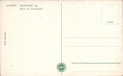 VINTAGE POSTCARD Zagreb Akademici trg