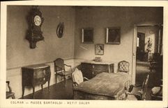 VINTAGE POSTCARD Colmar Bartholdi Museum Small Living room